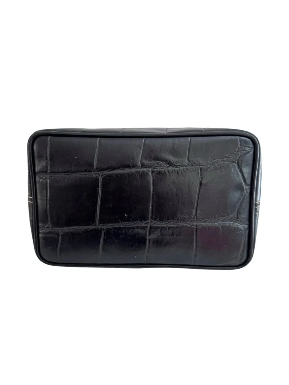 Dooney & Bourke Black Croc Embossed Leather Hobo Shoulder Bag